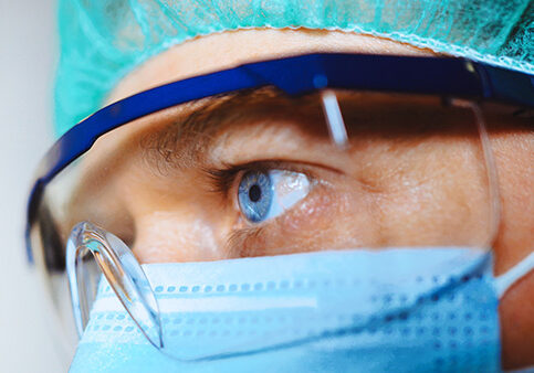 Close up of surgeon's eye